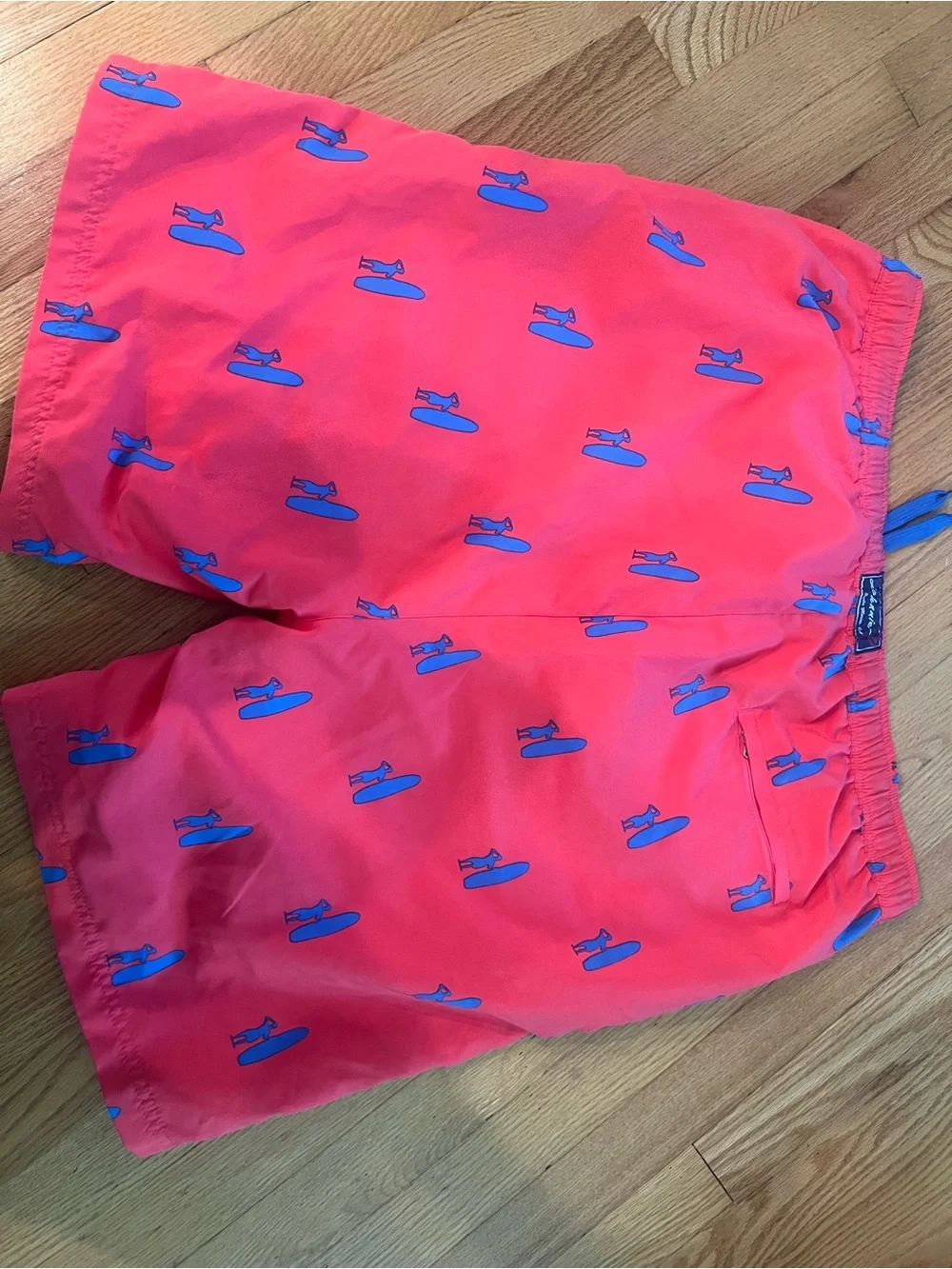 Johnnie O Lined Swim Trunks Regular Fit Surf Graphic Size L Board Shorts
